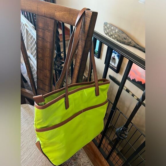 Michael Kors Lime Green and Brown Shoulder Bag - Picture 6 of 7